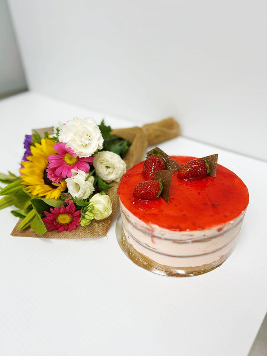 Celebration Cake & Flower BUNDLE