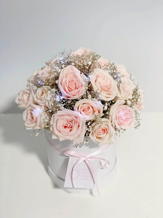 Fairy Light Pink Rose shot by The Little Market Bunch in Melbourne.