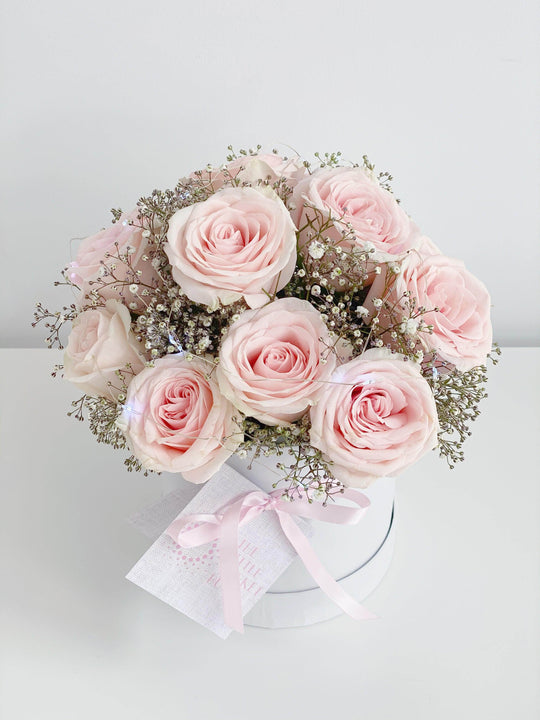 Fairy Light Pink Rose shot by The Little Market Bunch in Melbourne.