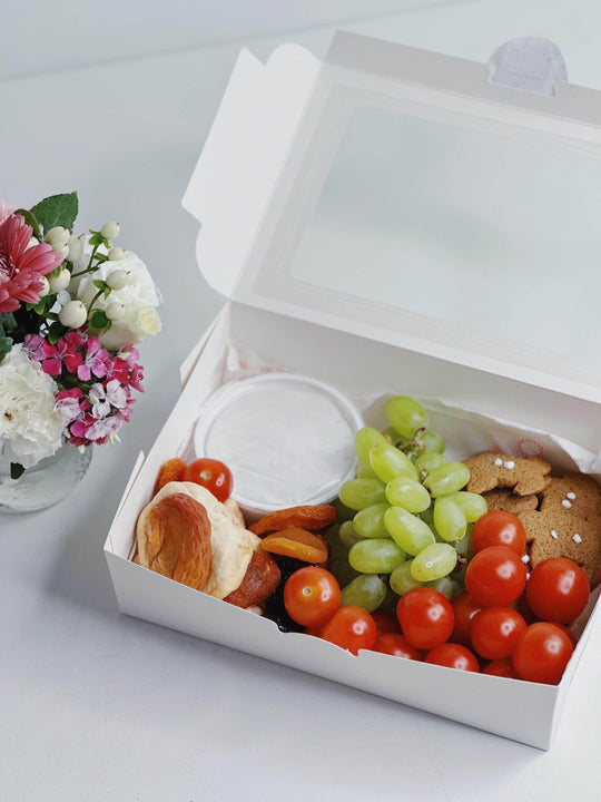 Sweet Grazing Box & Flower Jar Bundle shot by The Little Market Bunch in Melbourne.