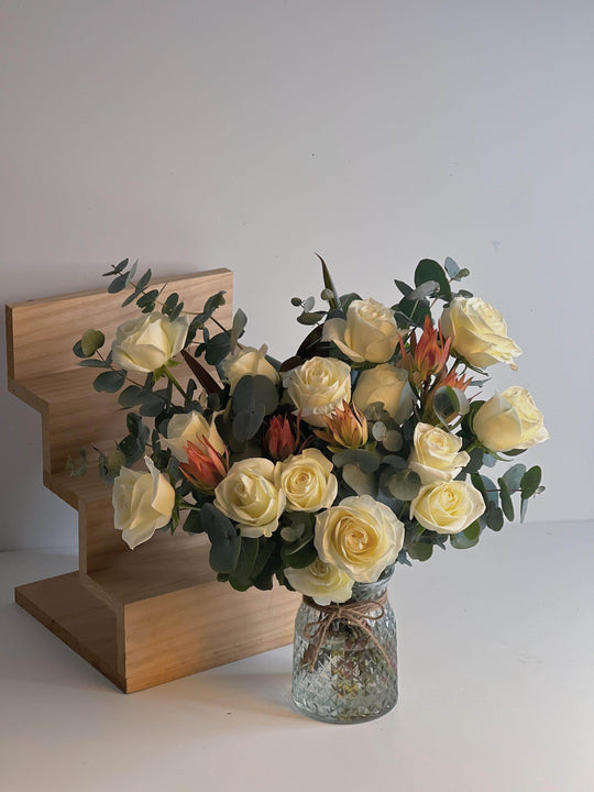 Wedding Flower Bottle shot by The Little Market Bunch in Melbourne.