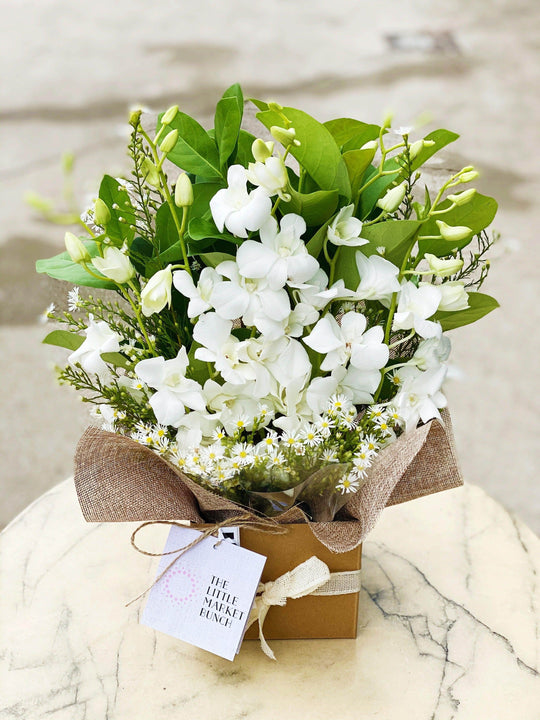 White Orchid Box shot by The Little Market Bunch in Melbourne.