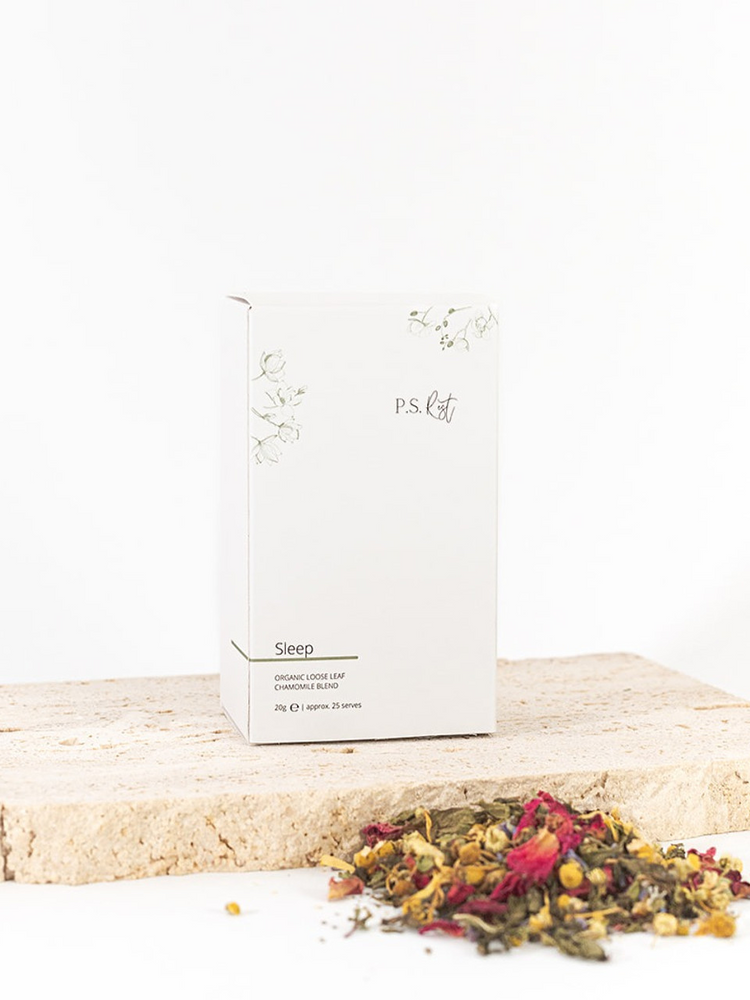 
                  
                    White box labeled 'PS&Co' with dried herbs on a white background
                  
                