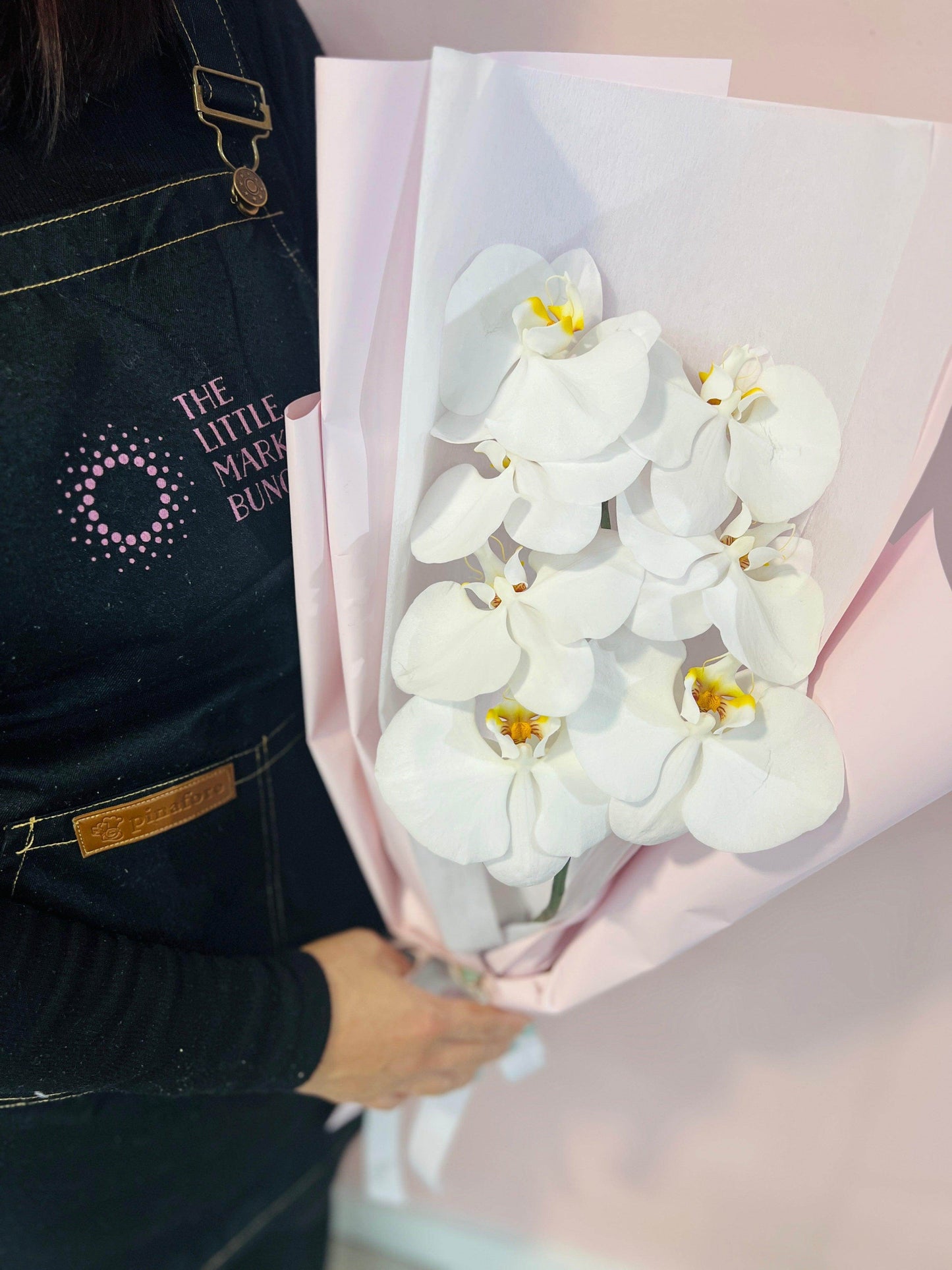 
                  
                    Phalaenopsis Orchids Bouquet shot by The Little Market Bunch in Melbourne.
                  
                