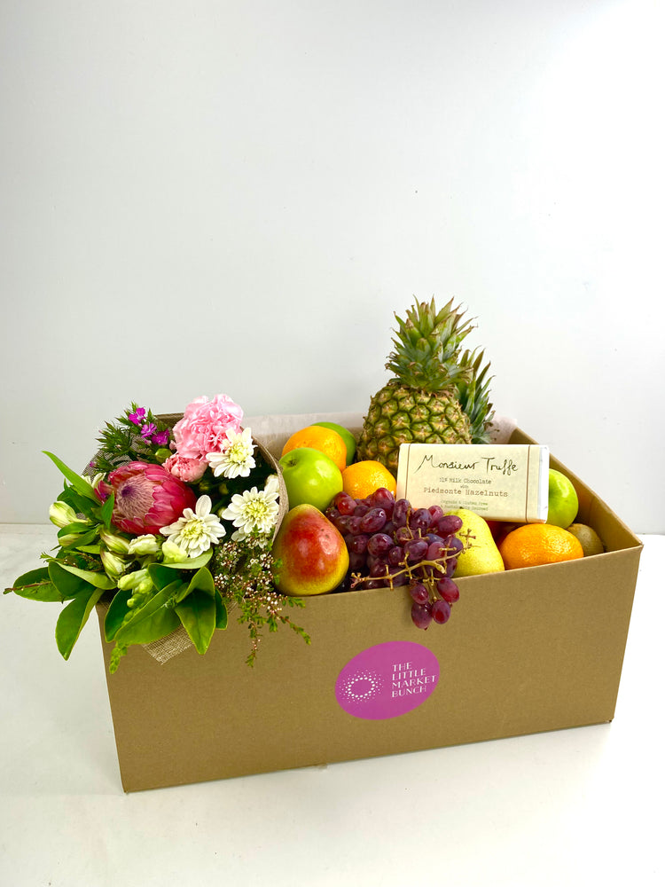 
                  
                    The Little Flower Fruit Pack & Monsieur Truffe Chocolates shot by The Little Market Bunch in Melbourne.
                  
                