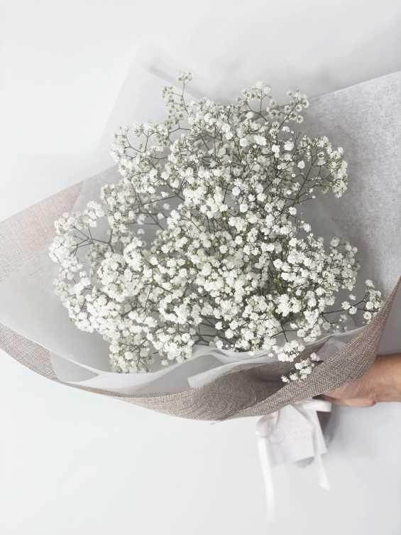 Baby Breath Bouquet shot by The Little Market Bunch in Melbourne.