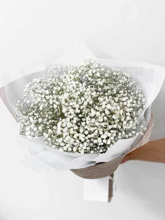 Baby Breath Bouquet shot by The Little Market Bunch in Melbourne.