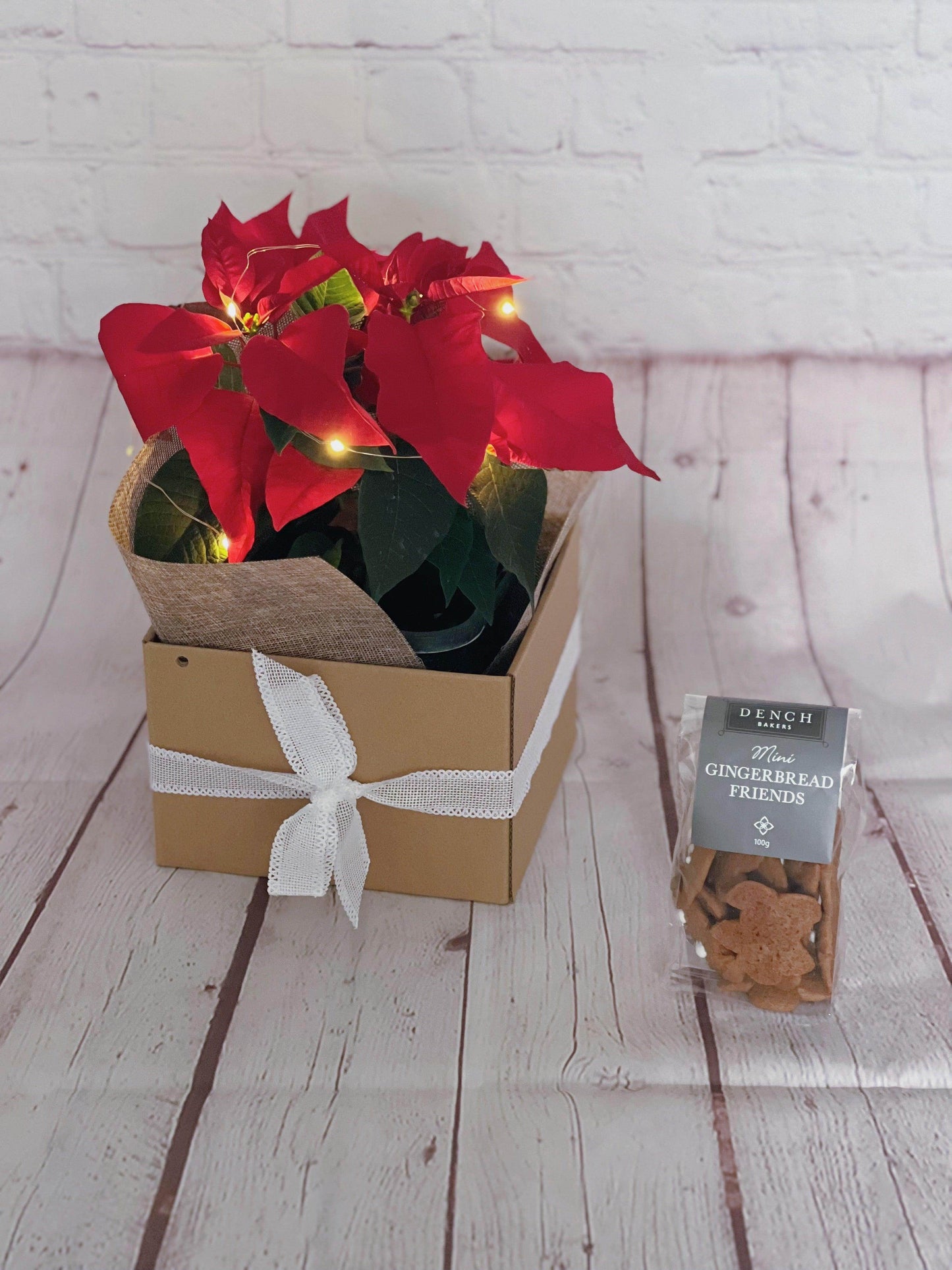 Christmas Poinsettia & Biscuits Bundle shot by The Little Market Bunch in Melbourne.