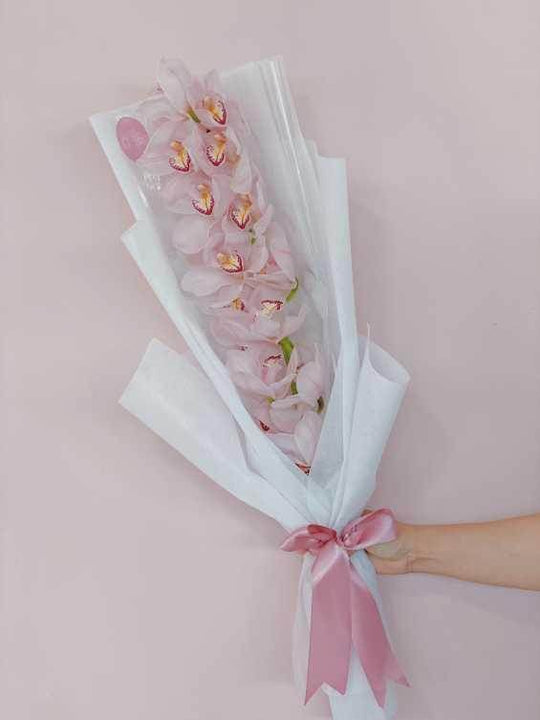 Cymbidium Orchid Bouquet shot by The Little Market Bunch in Melbourne.