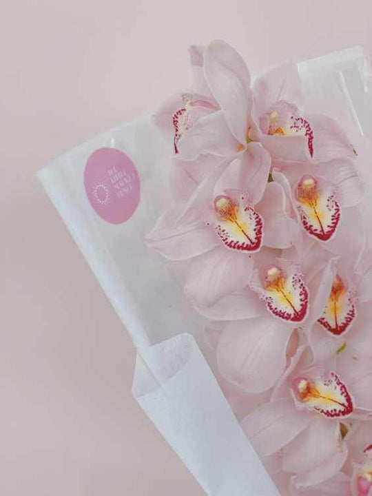Cymbidium Orchid Bouquet shot by The Little Market Bunch in Melbourne.