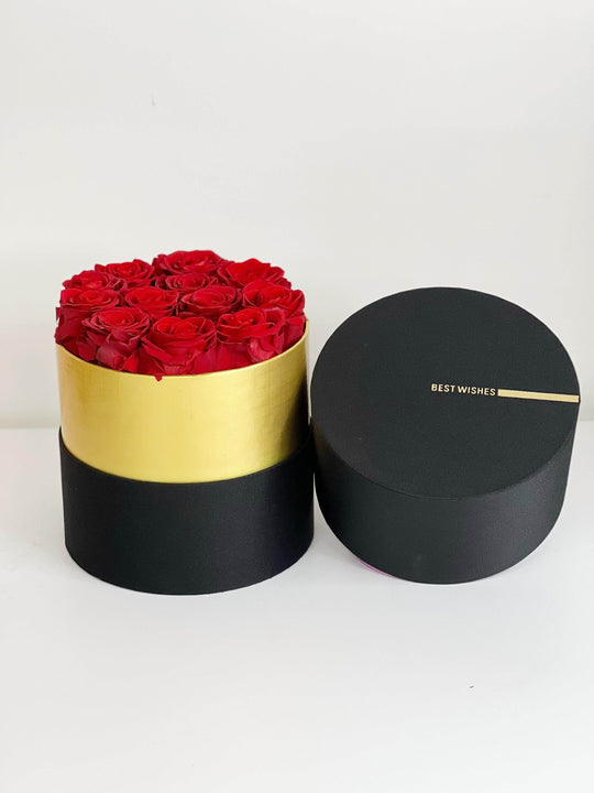 Everlasting Preserved Rose Hat Box shot by The Little Market Bunch in Melbourne.