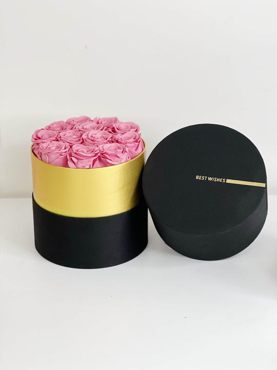 Everlasting Preserved Rose Hat Box shot by The Little Market Bunch in Melbourne.