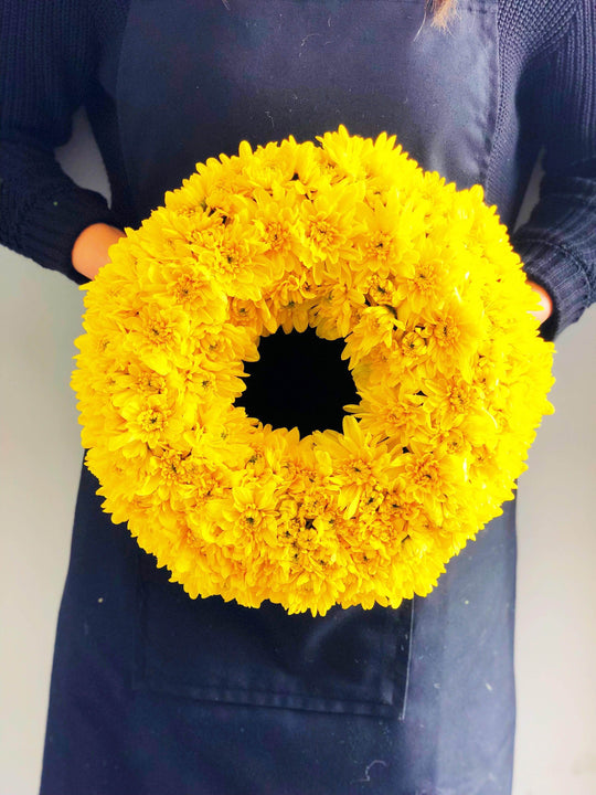 
                  
                    White / Yellow Wreath shot by The Little Market Bunch in Melbourne.
                  
                