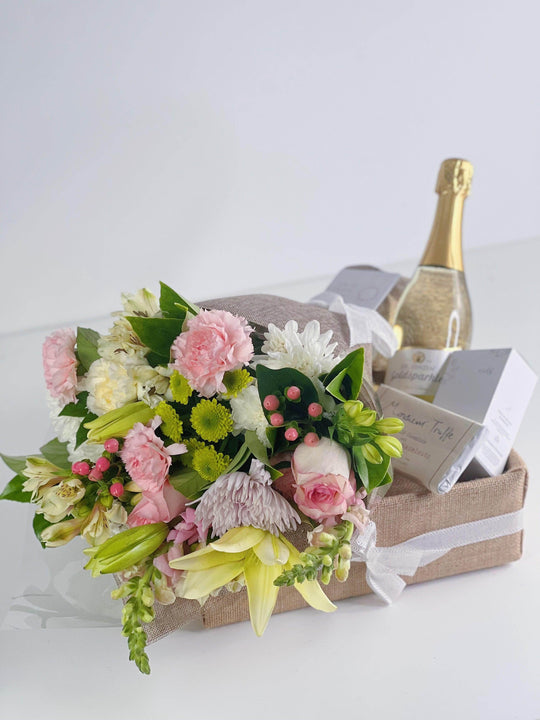 
                  
                    Gold Sparkler Sparkling Wine Gift Box shot by The Little Market Bunch in Melbourne.
                  
                