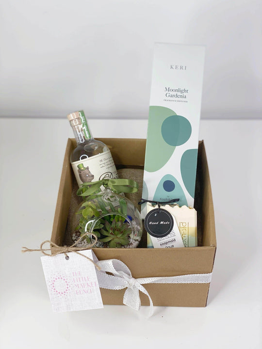 Hanging Bowl Gin Gift Box shot by The Little Market Bunch in Melbourne.