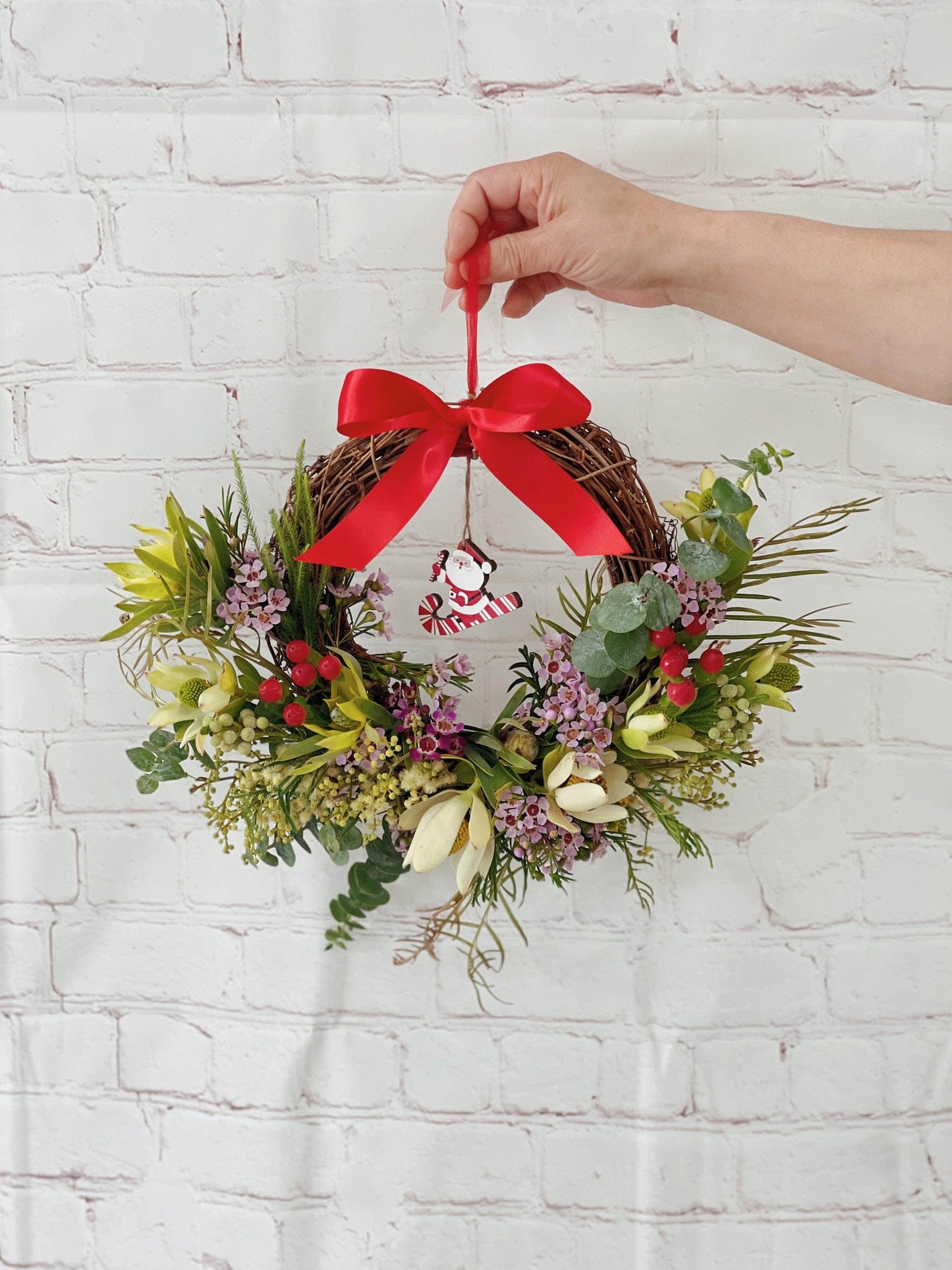 
                  
                    Christmas Native Wreath shot by The Little Market Bunch in Melbourne.
                  
                