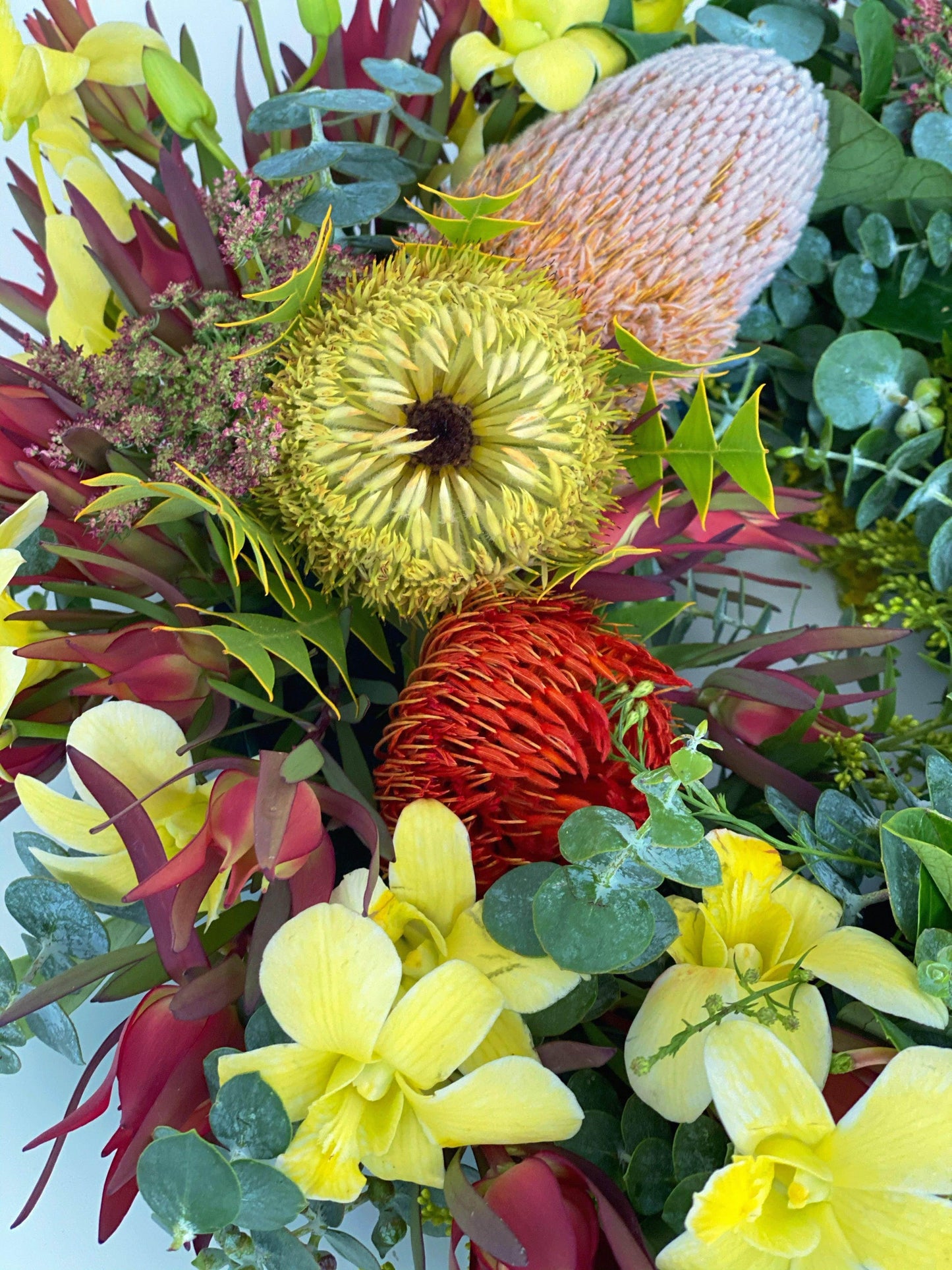 
                  
                    Christmas Native Wreath shot by The Little Market Bunch in Melbourne.
                  
                