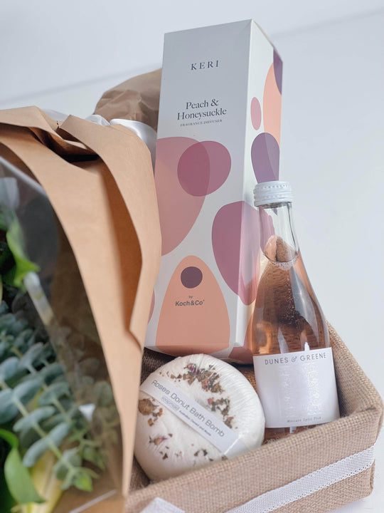 Oriental Lilies Gift Box shot by The Little Market Bunch in Melbourne.