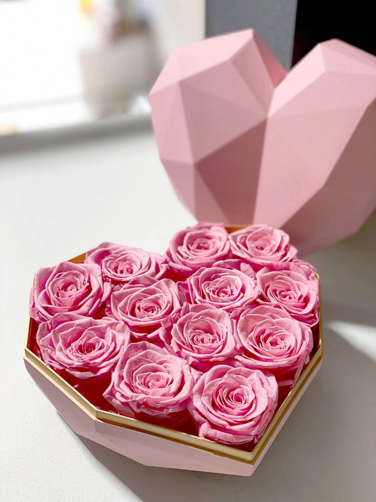 Rose In Heart Shape Gift Box shot by The Little Market Bunch in Melbourne.