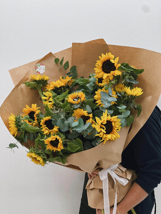 Sunflower Bouquet shot by The Little Market Bunch in Melbourne.