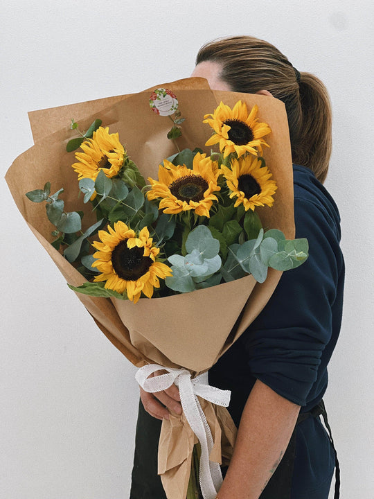 Sunflower Bouquet shot by The Little Market Bunch in Melbourne.