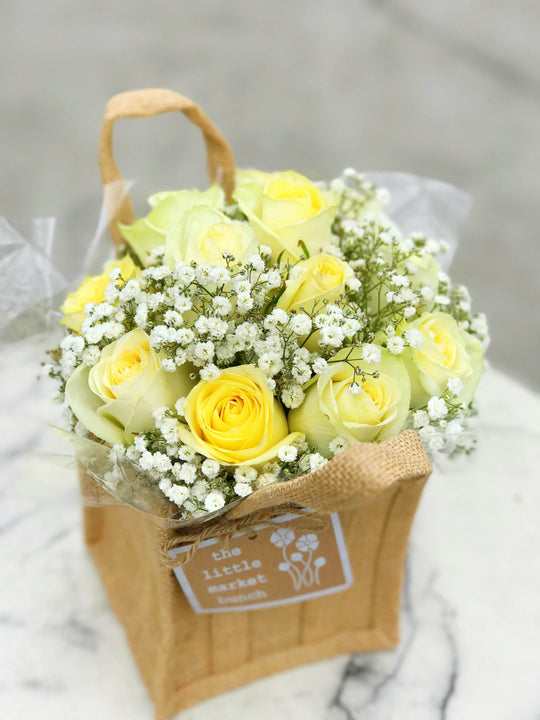 
                  
                    White Rose bag shot by The Little Market Bunch in Melbourne.
                  
                