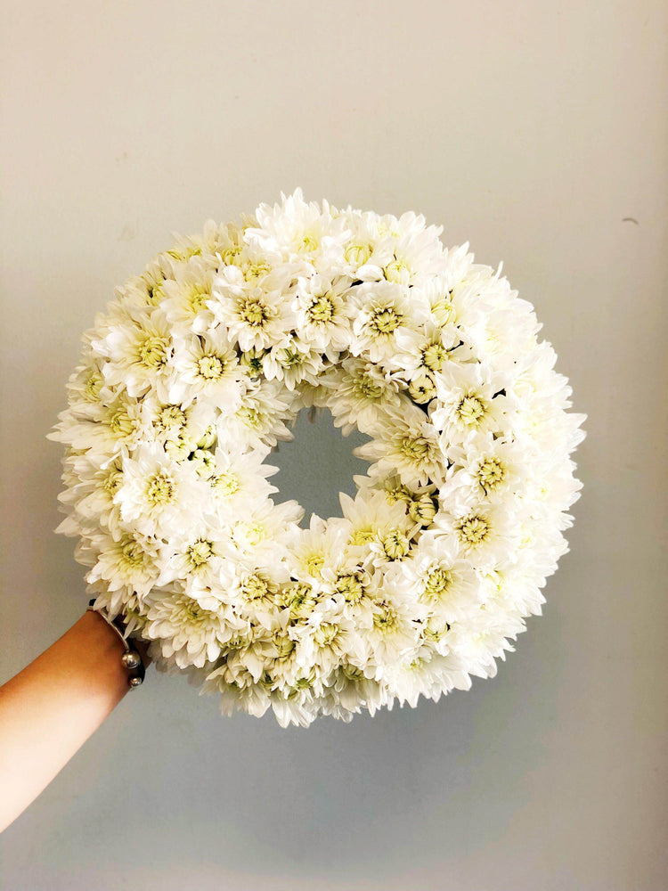 White / Yellow Wreath shot by The Little Market Bunch in Melbourne.